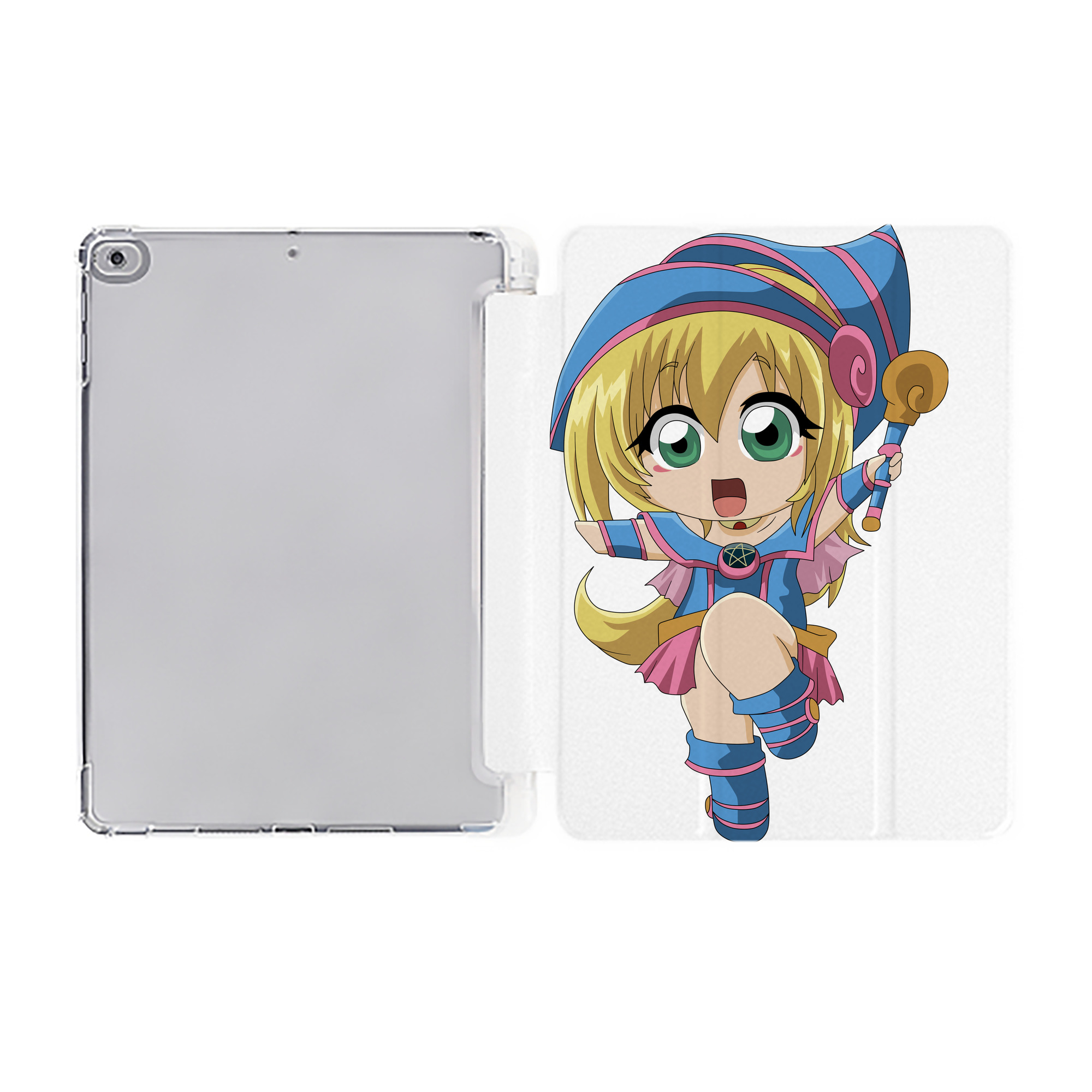 （画像用） 遊☆戯☆王 Yu-Gi-Oh! IPad ケース ペン収納付き 三つ折りスタンド PUレザー×シリコン 対応機種9.5/10.5/10.9インチ
